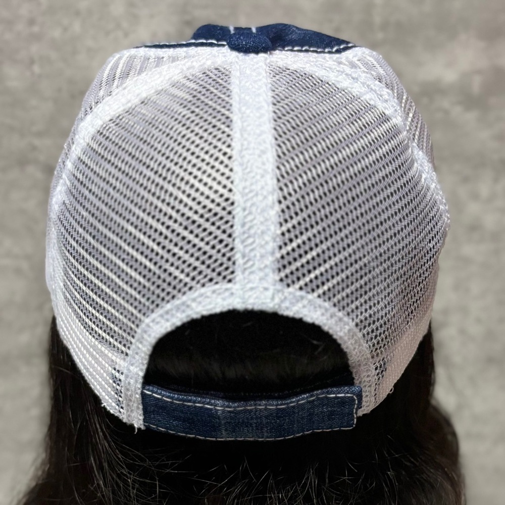 Distressed Queen Embellished Trucker Hat - Picture 3 of 3